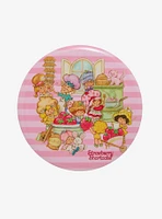 Strawberry Shortcake Baking Scene Circle Button Pin