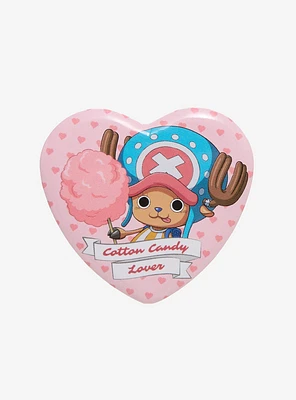 One Piece Chopper Cotton Candy Lover Heart Button Pin