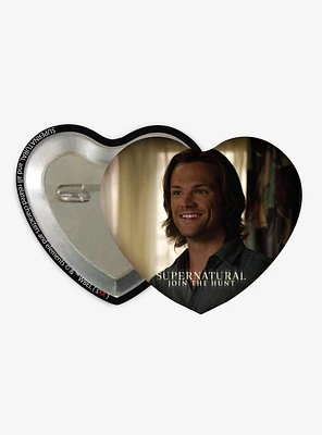 Supernatural Sam Winchester Heart Button Pin
