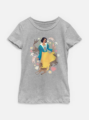 Disney Snow White Live Action Bunnies And Deers Youth Girls T-Shirt