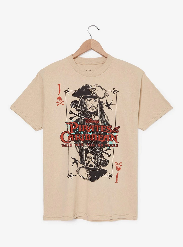 Disney Pirates of the Caribbean Jack Sparrow Card Graphic T-Shirt— BoxLunch Exclusive