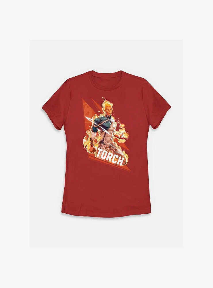 Marvel Rivals Human Torch Big Fire Womens T-Shirt
