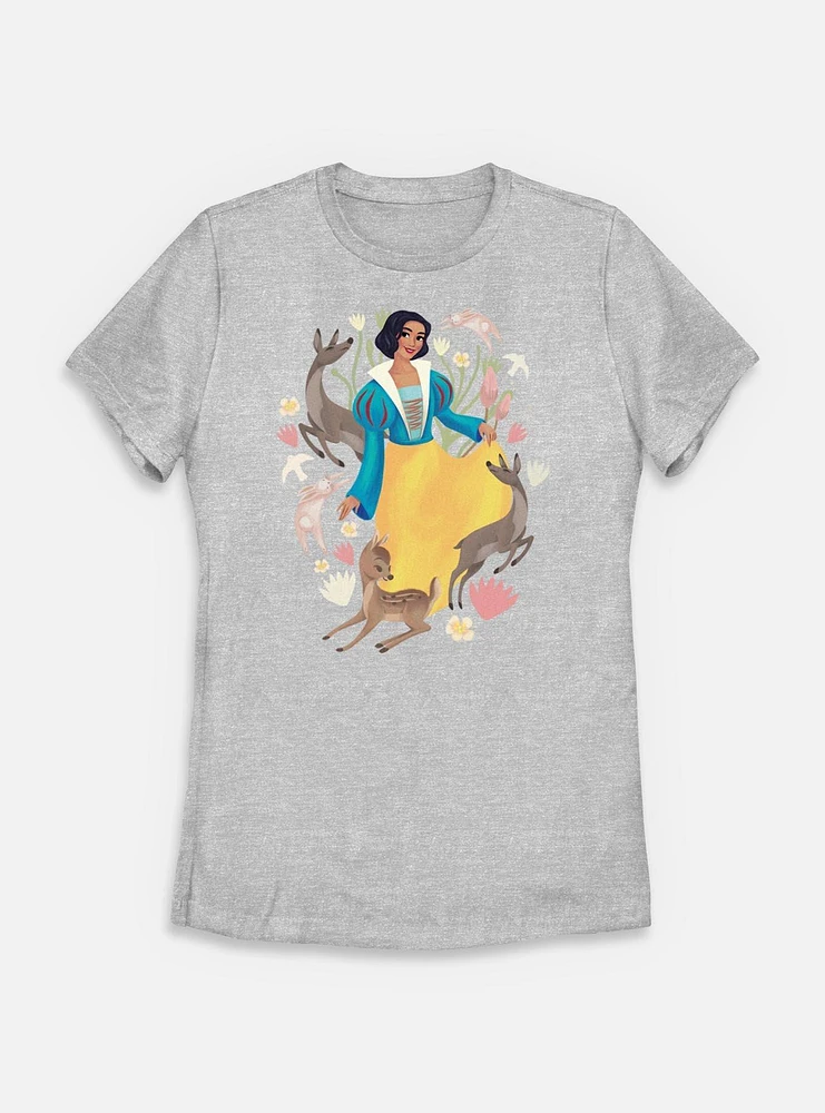 Disney Snow White Live Action Bunnies And Deers Womens T-Shirt