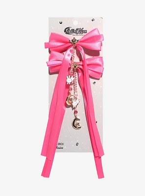 Sailor Moon Ribbon Bow Charm Hair Clips - BoxLunch Exclusive