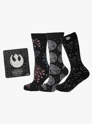 Star Wars Transport 3-Pair Sock & Lapel Pin Set