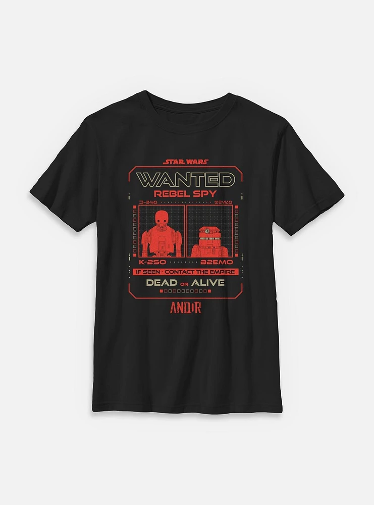 Star Wars: Andor Wanted Spy Youth T-Shirt