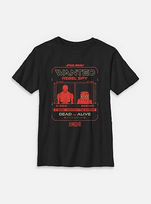 Star Wars: Andor Wanted Spy Youth T-Shirt