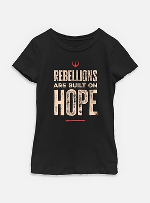 Star Wars: Andor Rebellions Are Built On Hope Youth Girls T-Shirt