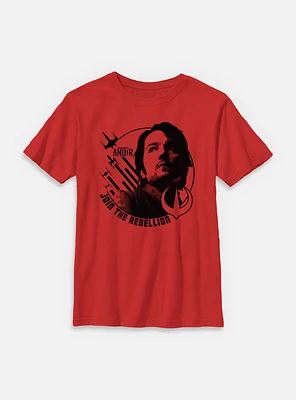 Star Wars: Andor Join The Rebelion Stamp Youth T-Shirt