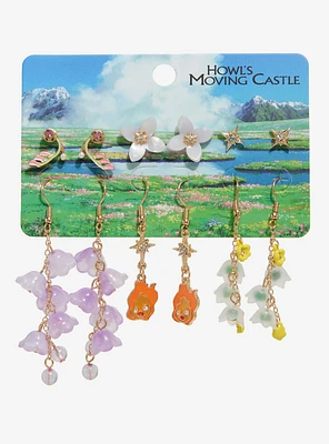 Studio Ghibli® Howl's Moving Castle Calcifer Floral Earring Set - BoxLunch Exclusive