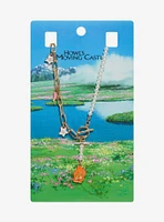 Studio Ghibli® Howl's Moving Castle Pearl & Chain Calcifer Floral Necklace - BoxLunch Exclusive