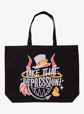 Hazbin Hotel Take That Depression Canvas Tote Bag — BoxLunch Exclusive
