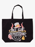 Hazbin Hotel Take That Depression Canvas Tote Bag — BoxLunch Exclusive