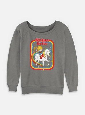 Rainbow Brite Shine Womens Slouchy Sweatshirt