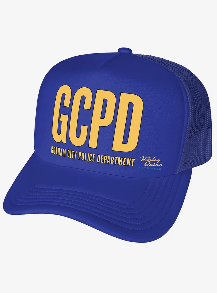 Harley Quinn Animated Series Batman Gotham City GCPD Logo Foam Trucker Hat