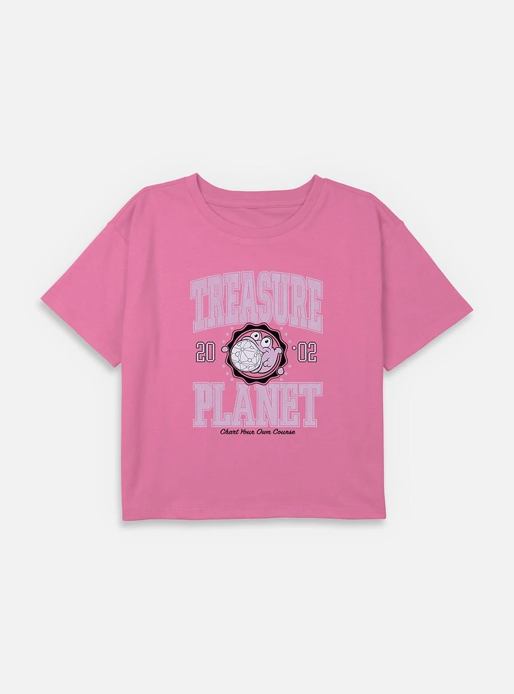 Disney Treasure Planet Morph Collegiate Youth Girls Boxy Crop T-Shirt