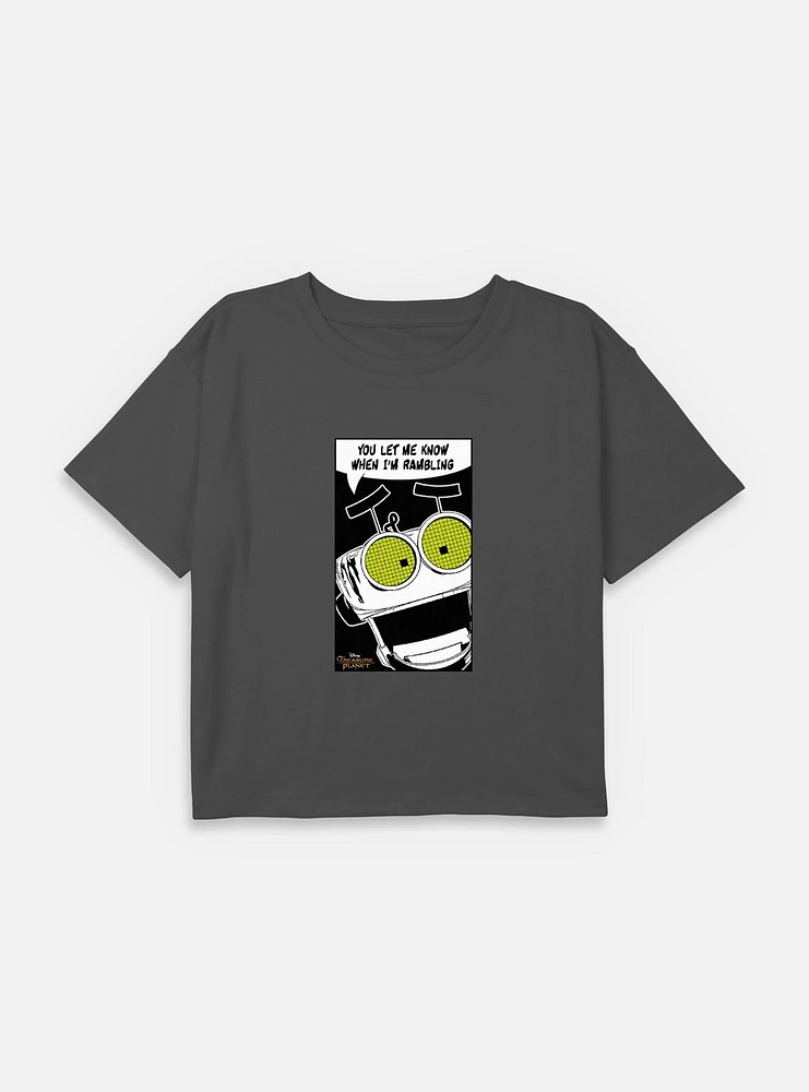 Disney Treasure Planet Let Me Know When I'm Rambling Youth Girls Boxy Crop T-Shirt