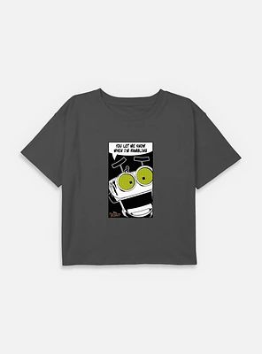 Disney Treasure Planet Let Me Know When I'm Rambling Youth Girls Boxy Crop T-Shirt