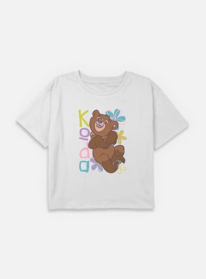 Disney Treasure Planet Flower Power Koda Youth Girls Boxy Crop T-Shirt