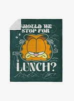 Garfield Stop For Lunch Silk Touch Sherpa Throw Blanket