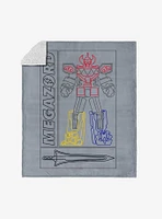 Mighty Morphin Power Rangers Megazord Silk Touch Sherpa Throw Blanket