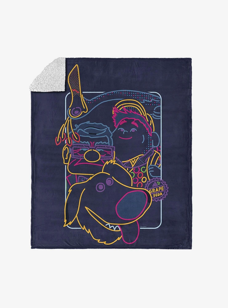 Disney Up Paradise Falls Silk Touch Sherpa Throw Blanket
