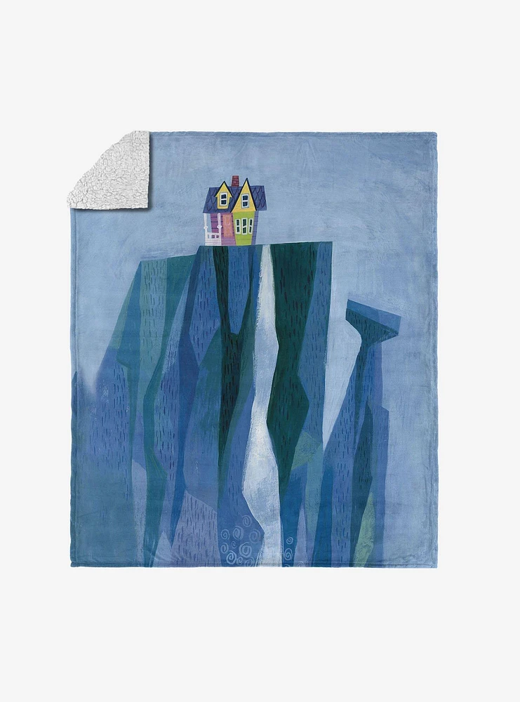 Disney Up Touched Down Silk Touch Sherpa Throw Blanket