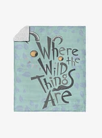 Where The Wild Things Are In The Leaves Silk Touch Sherpa Throw Blanket