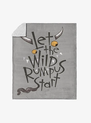 Where The Wild Things Are Wild Rumpus Silk Touch Sherpa Throw Blanket