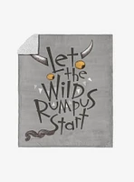 Where The Wild Things Are Wild Rumpus Silk Touch Sherpa Throw Blanket
