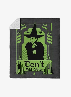 The Wizard of Oz Don't Add Water Silk Touch Sherpa Throw Blanket