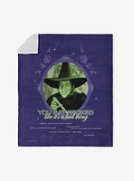 The Wizard of Oz Wicked Bad Silk Touch Sherpa Throw Blanket