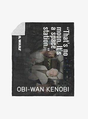 Star Wars Classic Quotes Obi-Wan No Moon Silk Touch Sherpa Throw Blanket