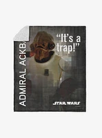 Star Wars Classic Quotes Admiral Ackbar Silk Touch Sherpa Throw Blanket