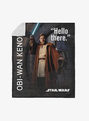 Star Wars Classic Quotes Obi-Wan Kenobi Silk Touch Sherpa Throw Blanket
