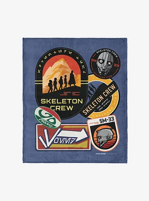 Star Wars Skeleton Crew Badges 50x60" Silk Touch Throw Blanket