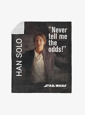Star Wars Classic Quotes Han Solo Silk Touch Sherpa Throw Blanket