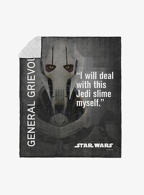 Star Wars Classic Quotes General Grievous Silk Touch Sherpa Throw Blanket