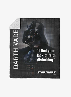 Star Wars Classic Quotes Vader Silk Touch Sherpa Throw Blanket