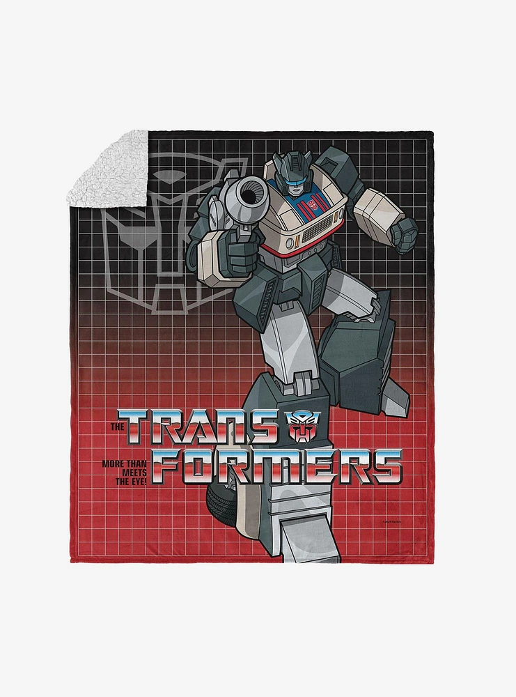 Transformers G1 Grid Bumblebee Silk Touch Sherpa Throw Blanket