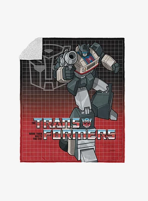 Transformers G1 Grid Bumblebee Silk Touch Sherpa Throw Blanket