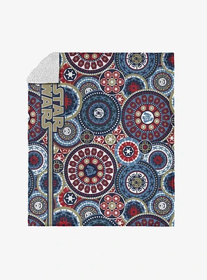 Star Wars Classic Repeats and Patterns Mandala Silk Touch Sherpa Throw Blanket
