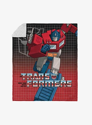 Transformers G1 Grid Megatron Silk Touch Sherpa Throw Blanket