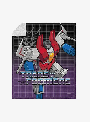 Transformers G1 Grid Soundwave Silk Touch Sherpa Throw Blanket