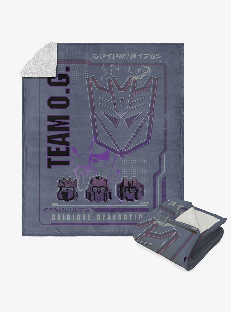 Transformers G1 Grid Starscream Silk Touch Sherpa Throw Blanket