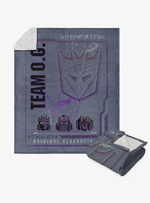 Transformers G1 Grid Starscream Silk Touch Sherpa Throw Blanket