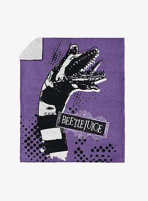 Beetlejuice I Hate Sandworms Silk Touch Sherpa Throw Blanket