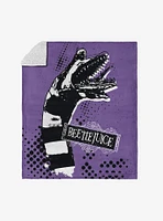 Beetlejuice I Hate Sandworms Silk Touch Sherpa Throw Blanket