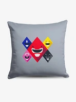 Mighty Morphin Power Rangers Ranger Diamonds Throw Pillow
