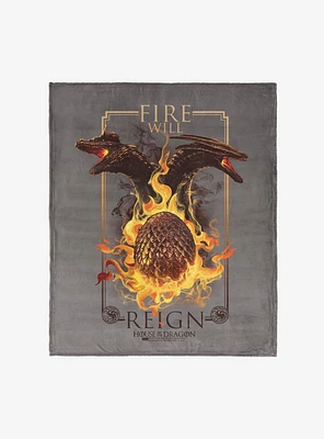 House of the Dragon Let It Reign 50x60" Silk Touch Throw Blanket